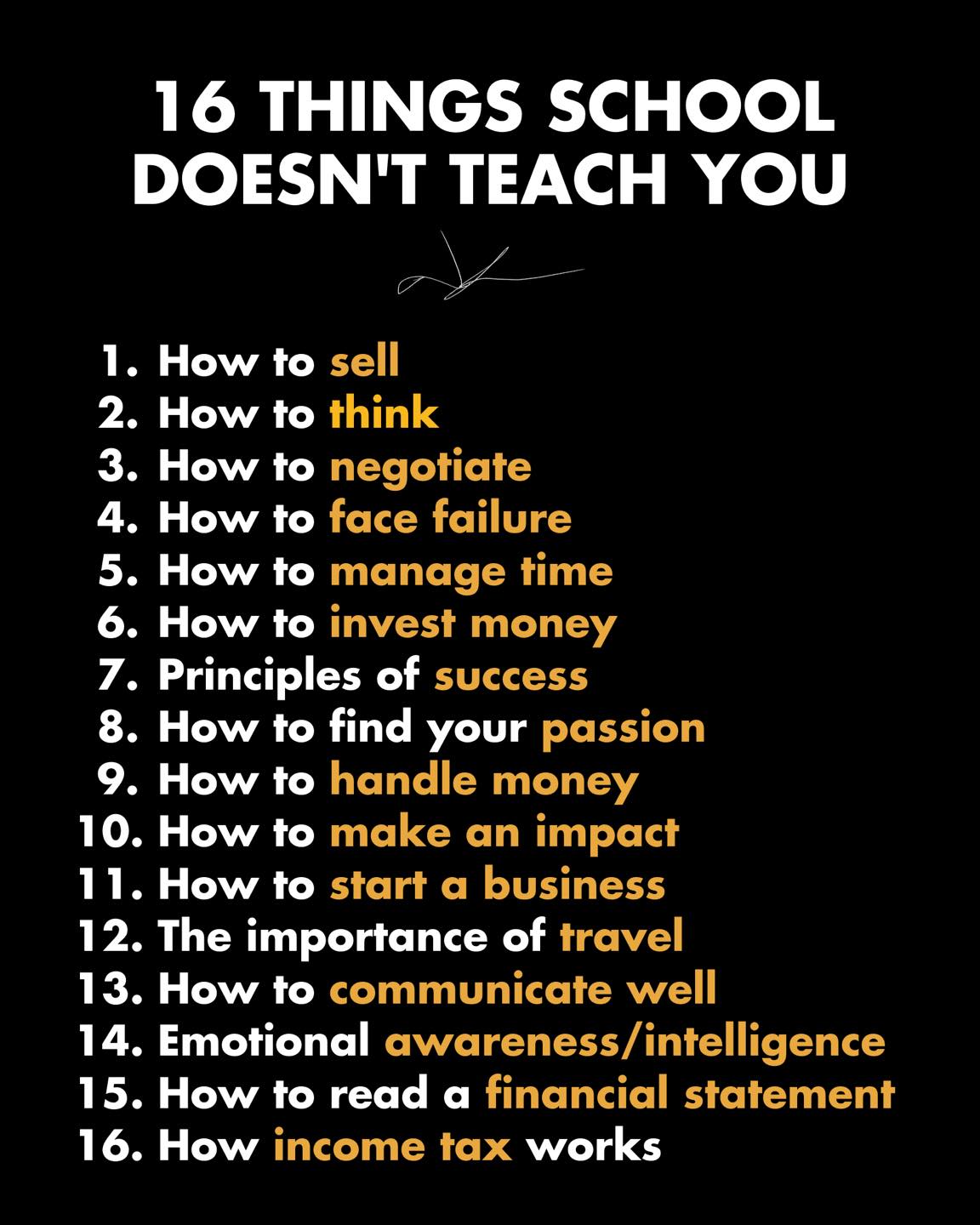 16 Things They Don t Teach You In School Cardone Solutions